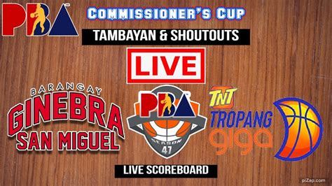Live: Barangay Ginebra San Miguel Vs TNT Tropang Giga .